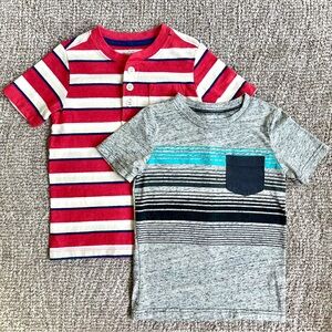 Bundle of 2 | OshKosh + Carter’s | Striped SS Tees